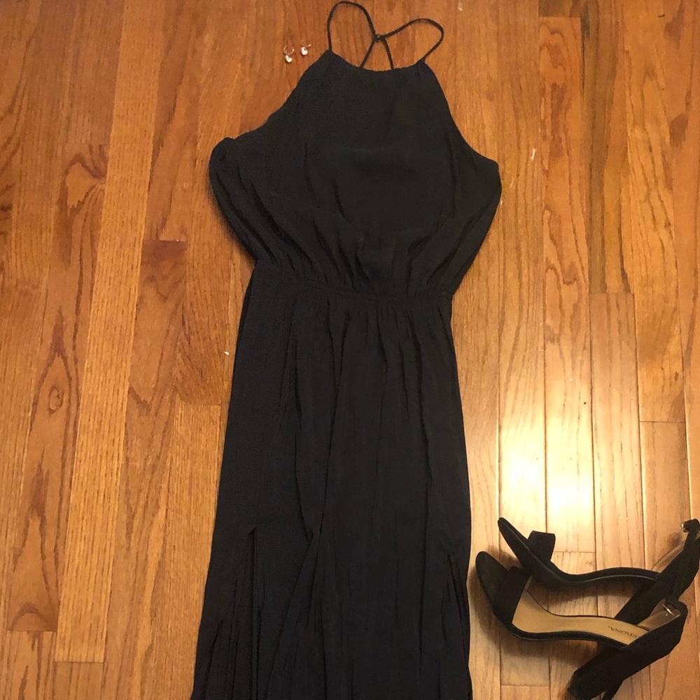 H&M blue maxi dress
